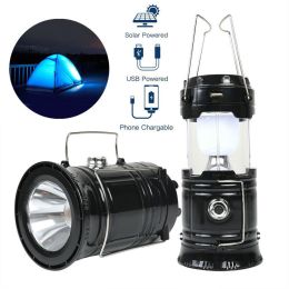 2 in 1 Ultra Bright Portable LED Flashlights Camping Lantern 2 Way Rechargeable (pack: 1 Pack)